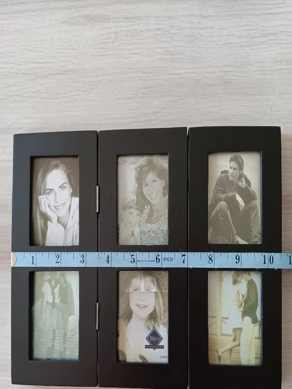 New Fetco Intl. Table-Top Multi Picture Frame 6 Images Wood Black 2 x 3